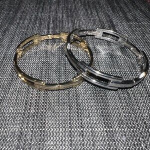 Elegant Gold and Silver Bangle Set